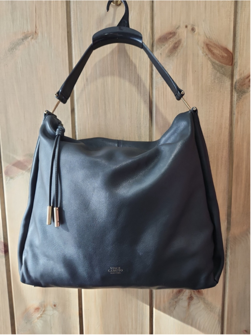 Vince Camuto Josie Hobo Bag Smooth Leather EUC
